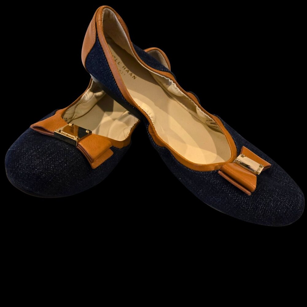 Cole Haan Denim Ballet Flats – Women’s Size 12 – Rare Size – Like New - Picture 4 of 13